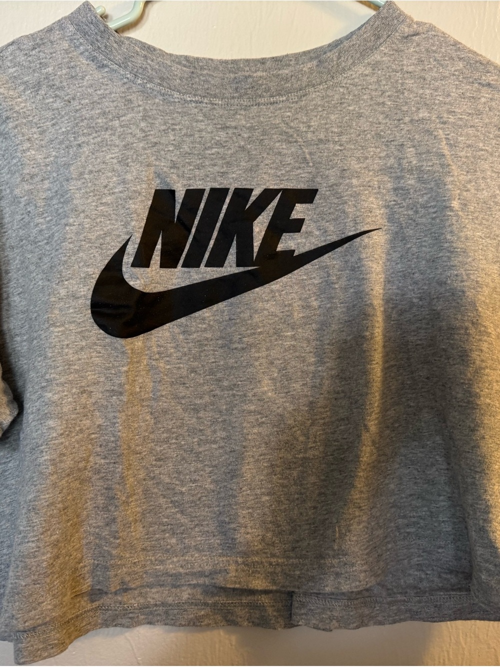 Nike Grey Tee with Black Swoosh Logo